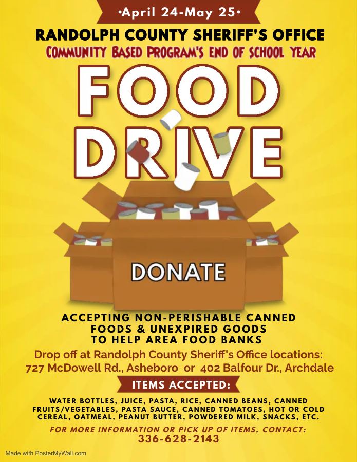 Food Drive Fundraiser Flyer - Made with PosterMyWall