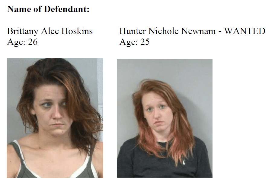 Hoskins,Brittany Alee  Newnam, Hunter Nichole