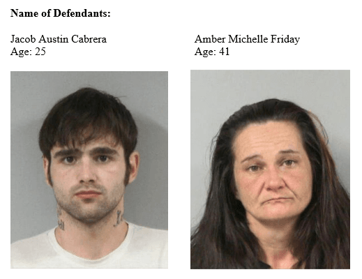 Cabrera, Jacob Austin and Friday, Amber Michelle