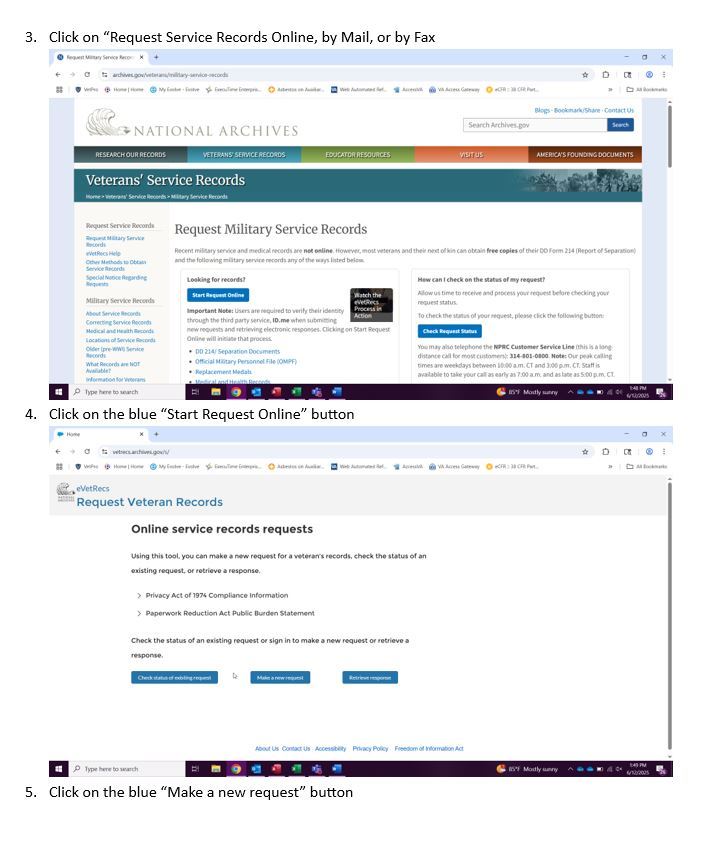 How to Request Your Own DD214 and Military Records Step 2